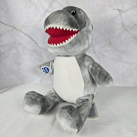 Build A Bear Toothy Shark Plush Stuffed Animal Gray White Child Safe Eyes - Picture 2 of 13